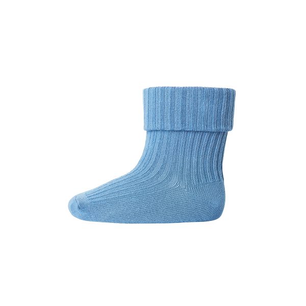 MP cotton rib - baby sok - denim blue 22-24