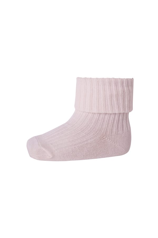MP cotton rib - baby sok - rose grey 17-18