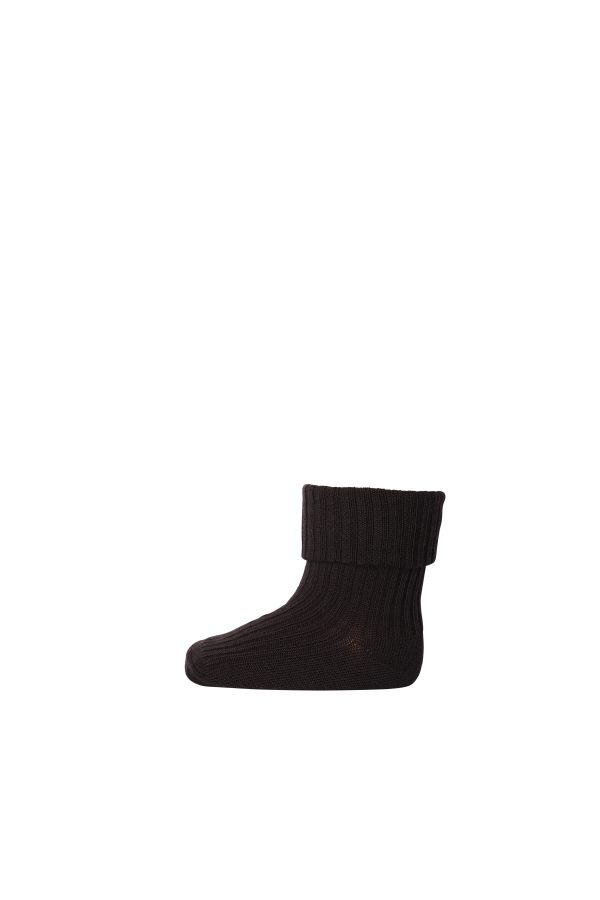 MP merino wool - baby sok - dark brown 15-16