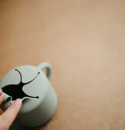 Mushie - Siliconen Snackcup - Cambridge Blue