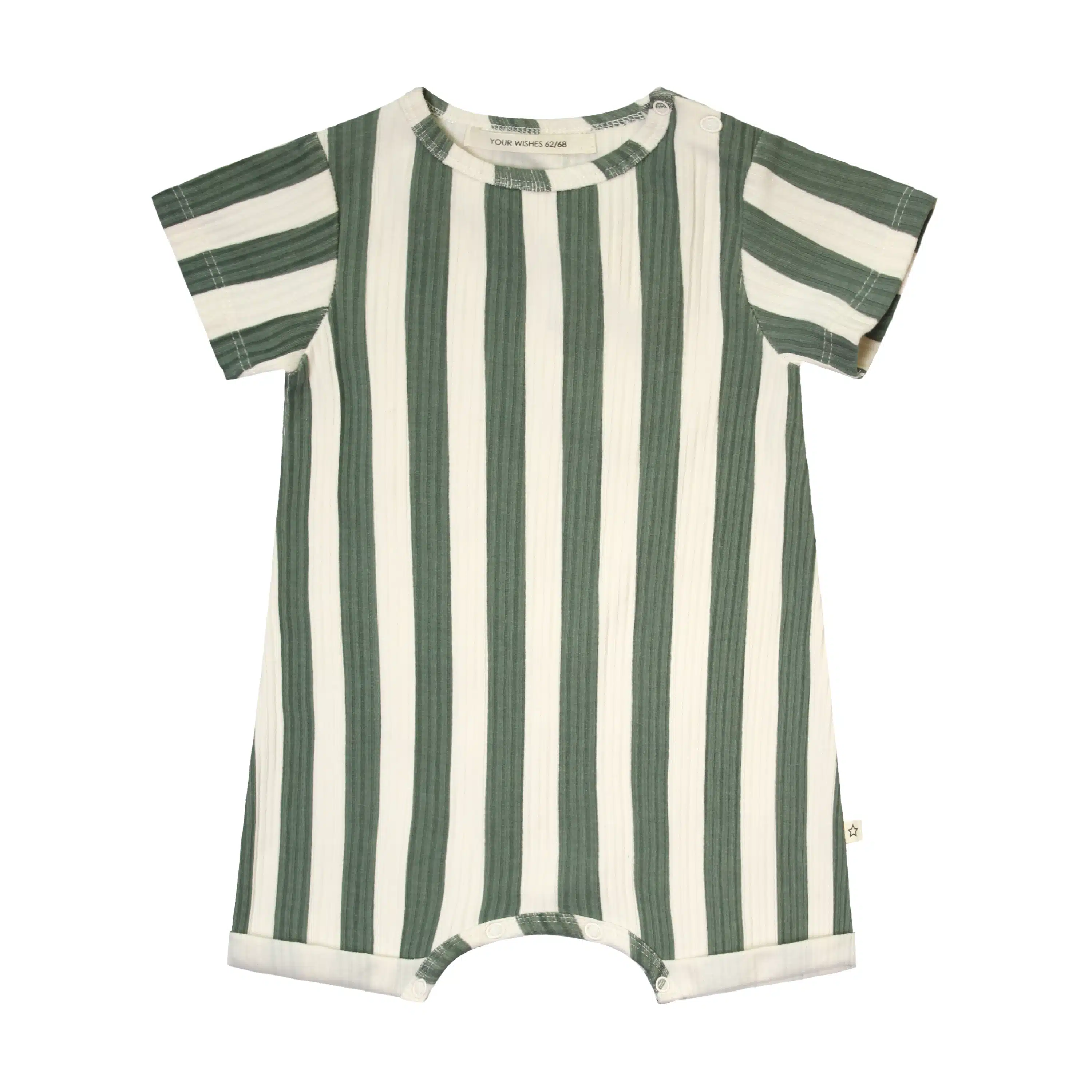 Onesie Short Sleeve - Bold Stripes Old Green 50/56