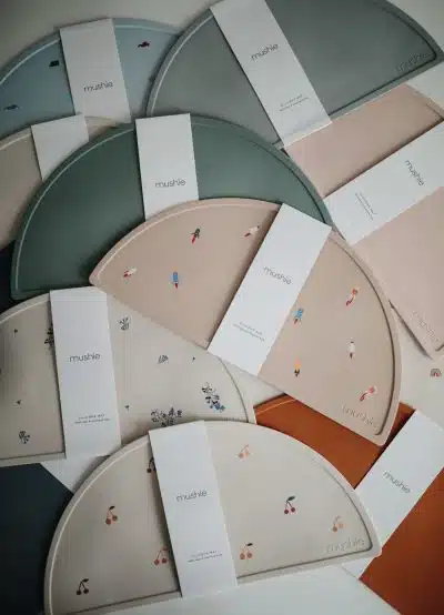 Mushie - Placemat - Powder Pink Confetti