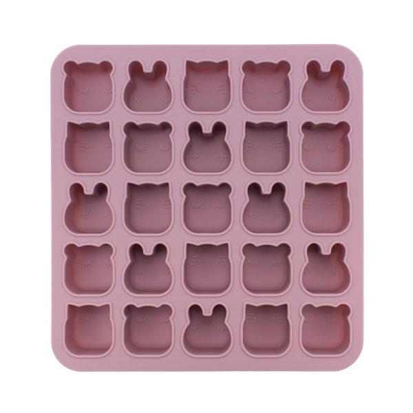 Siliconen vormpjes met deksel - Freeze&Bake Mini Poddies - Dusty Rose