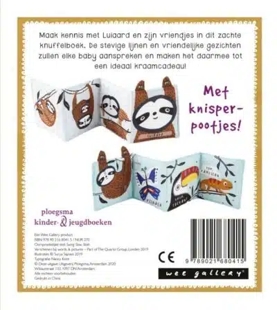 Wee Gallary - Baby's eerste knuffelboekje Luiaard