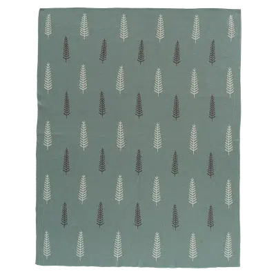 Fresk - Knitted Blanket 80x100 cm Forest Green