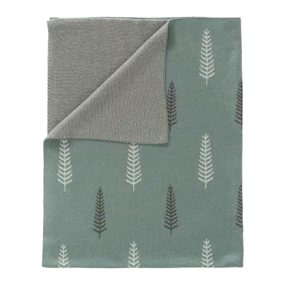 Fresk - Knitted Blanket 80x100 cm Forest Green