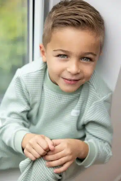 Feetje - Pyjama wafel - Groen melange 68