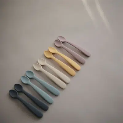 Mushie - Siliconen Baby lepel - Soft Lilac