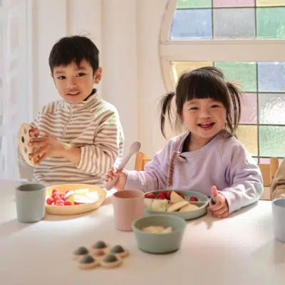 Mushie - Siliconen Baby lepel - Soft Lilac