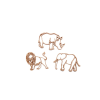 Grennn - safari dieren uitsteker