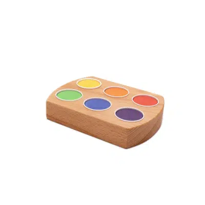 Grennn - Waterverf houder 6 kleuren regenboog