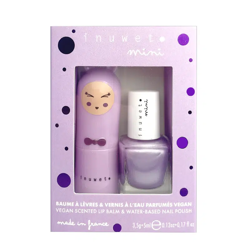 Inuwet - Duo Set - Lipbalm and Nailpolish - Marshmellow/Blueberry