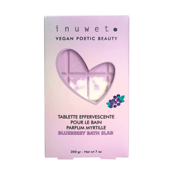 Inuwet- FIZZER BATH SLAB - BLUEBERRY 200GR