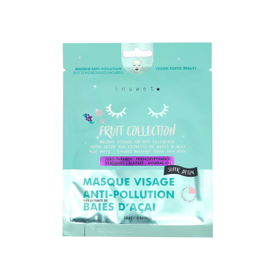 Inuwet- FRUIT COLLECTION - FACE MASK ANTI POLLUTION DETOX ACAI BERRIES