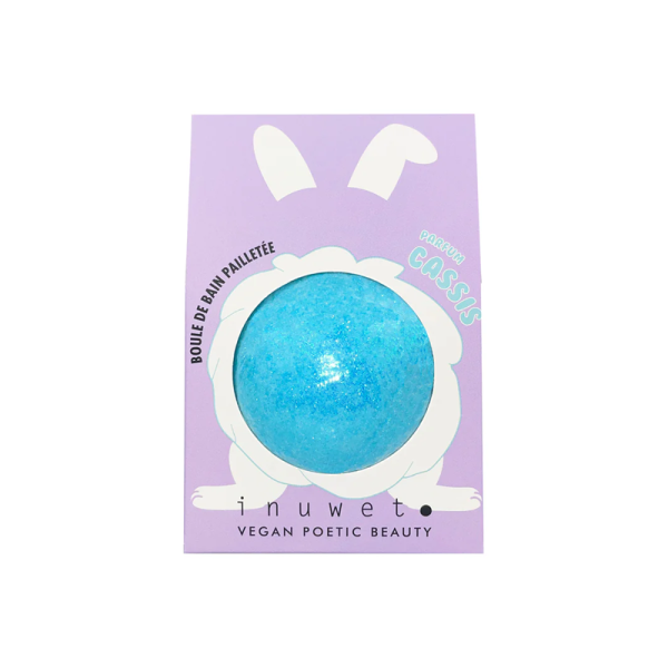 Inuwet- Glitter Fizzer Bath Bomb - Blackcurrant - Turquoise 120GR