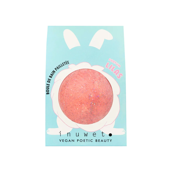 Inuwet- Glitter Fizzer Bath Bomb - Lilac - Pink 120GR