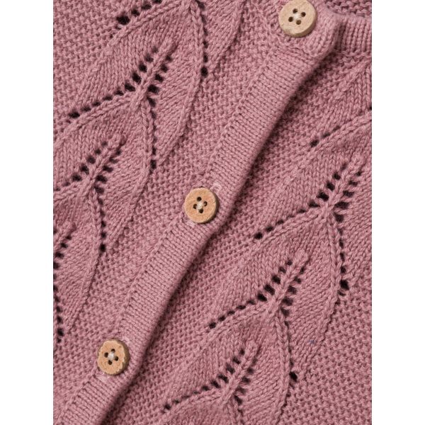 Lil' Atelier - Dora - Loose Knit Cardigan - Nostalgia Rose 86