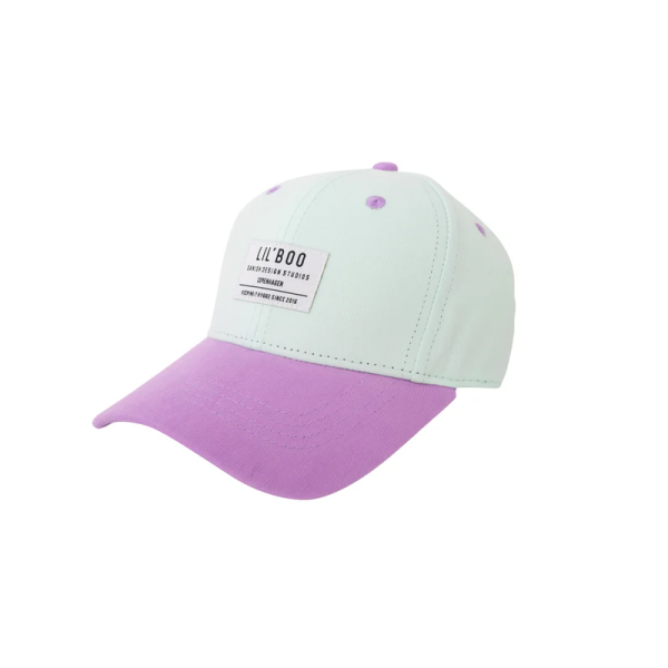 Lil' Boo - Organic Block Snapback - Light Turquoise/Purple - S: 9m-1.5y (46-49 cm)
