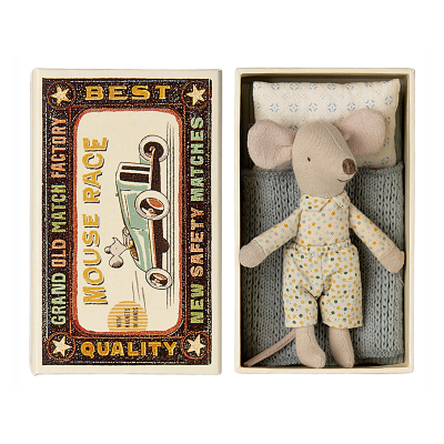 Maileg - Little Brother Mouse in matchbox