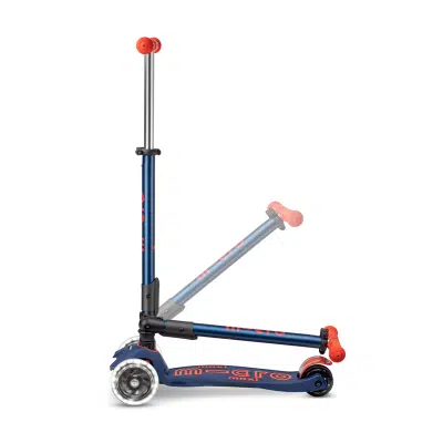 Micro Step - Maxi Deluxe LED - Navy/Red (Inklapbaar)
