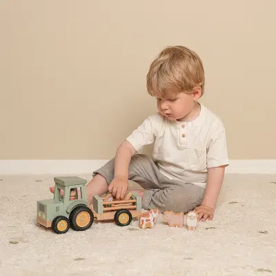 Little Dutch - Tractor met trailer Little Farm