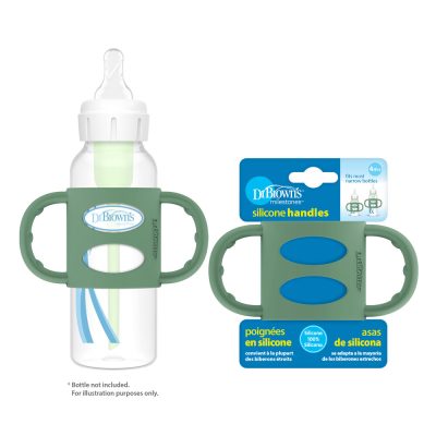 Dr Brown's - Siliconen handles - narrow bottles - roze