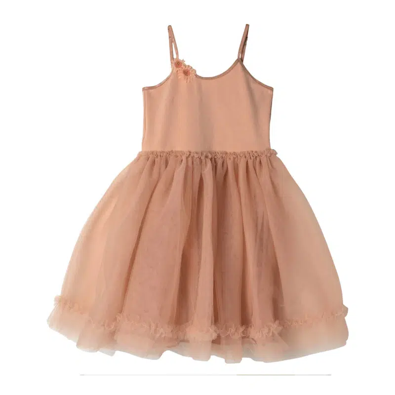 Maileg - Ballerina tulle dress - Melon - 2-3 years