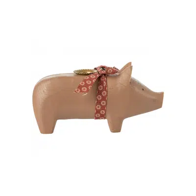 Maileg - Candle holder - Small pig - Nature