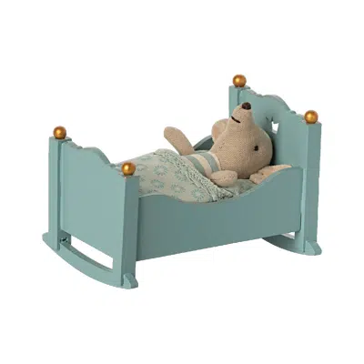 Maileg - Cradle Baby Mouse - Blue