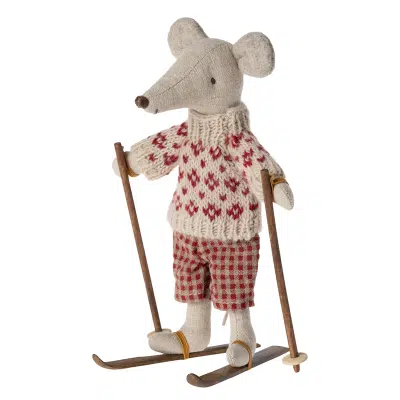 Maileg - Ski and Ski Poles - Mum and Dad Mouse