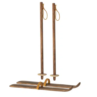 Maileg - Ski and Ski Poles - Mum and Dad Mouse