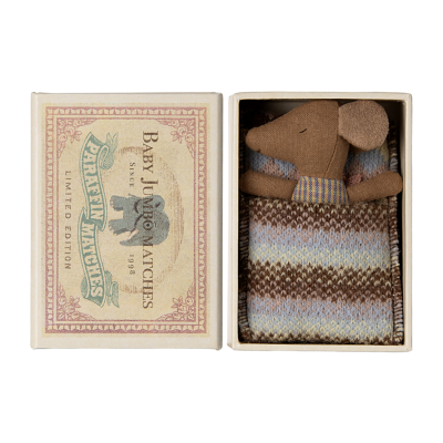 Maileg - Sleepy wakey baby Mouse in matchbox - Rose