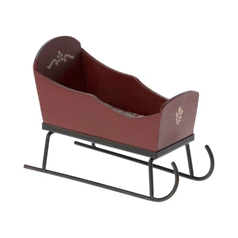 Maileg - Sleigh - Mouse - Red