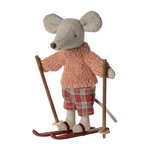 Maileg - Winter Mouse with Ski Set - Big Sister