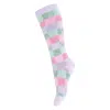 Melton - Check knee socks - Cloud Lilac 23-26