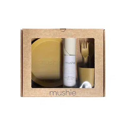 Mushie - Giftbox - Dinnerware Round - Mustard