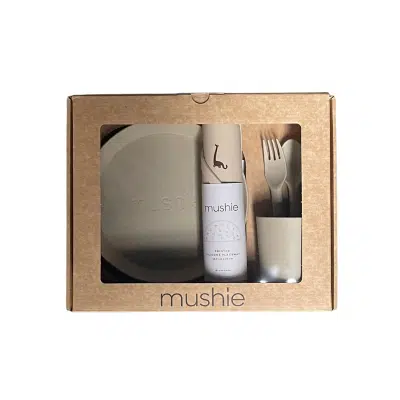 Mushie - Giftbox - Dinnerware Round - Vanilla
