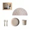 Mushie - Giftbox - Dinnerware Round - Vanilla