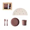 Mushie - Giftbox - Dinnerware Round - Woodchuck