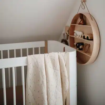 Mushie - Muslin Swaddle - Rocket Ship