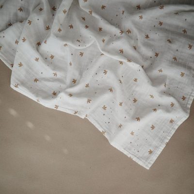 Mushie - Muslin Swaddle - Sparrow