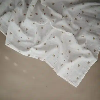 Mushie - Muslin Swaddle - Sparrow