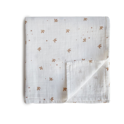 Mushie - Muslin Swaddle - Sparrow