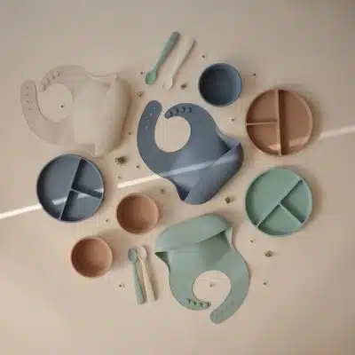 Mushie - Siliconen Slab - Cambridge blue