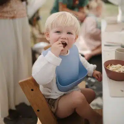 Mushie - Siliconen Slab - Powder blue