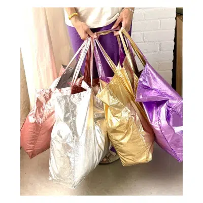 Ratatam - Metalic silver/pink bag