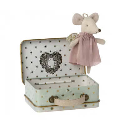 Maileg - Angel Mouse in Suitcase
