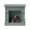 Maileg - Fireplace - Mouse - Blue