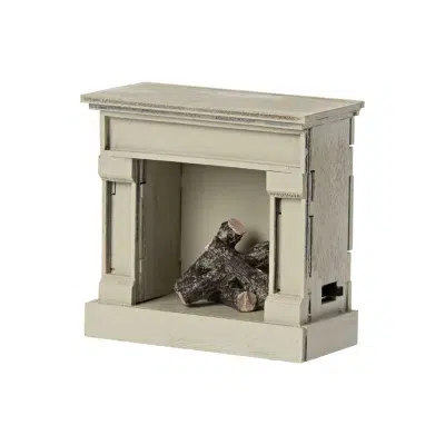 Maileg - Fireplace - Mouse - Off white