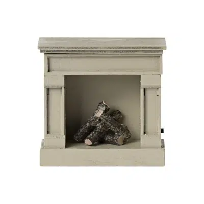 Maileg - Fireplace - Mouse - Off white